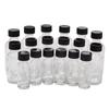 Clear Glass Sample Bottles with Leak-Proof Caps – 1oz Mini Jars for Essential Oils, Whiskey & DIY Liquid Storage