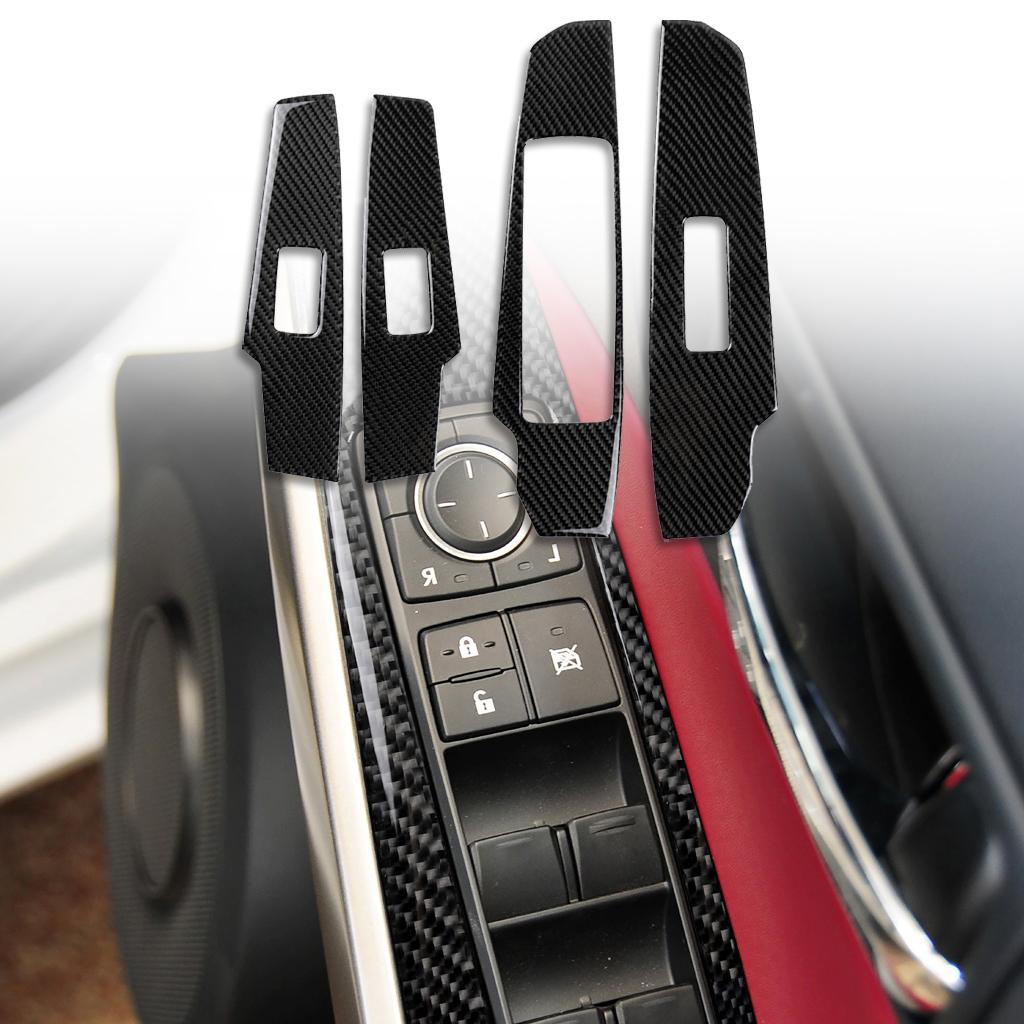 Carbon Fiber Car Accessories Window Lifting Control Interior Cover Modified Trim Sticker For Lexus IS250 IS350 300H 2013-