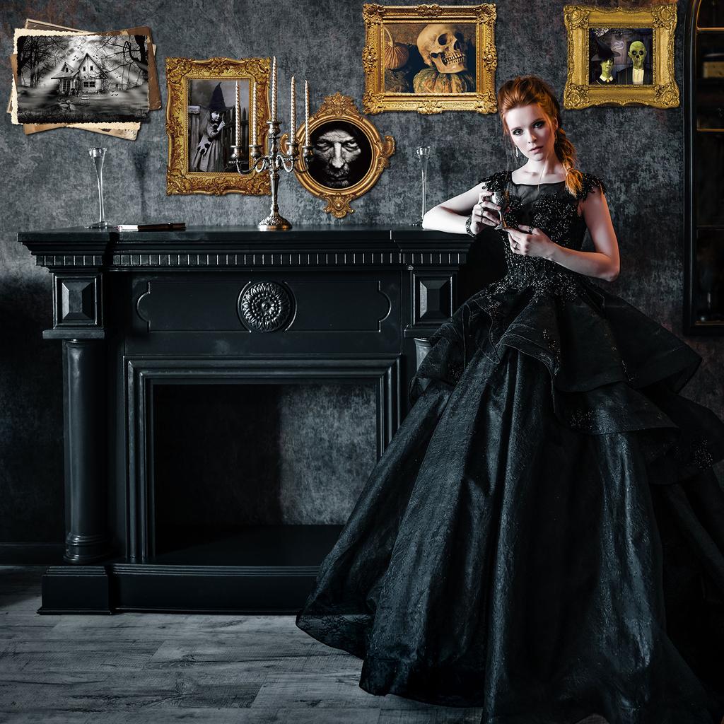 14Pcs Haunted Pictures Gothic Mansion Portraits Horror Pictures