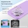 Crystal Lens Mobile Phone Case - Liquid Silicone Small Window for Apple 15 Pro Max, 14/13 Anti-fall Cover