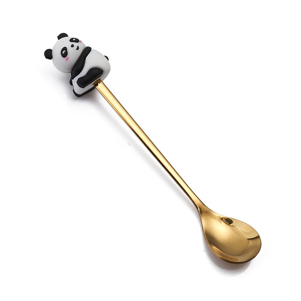 

Детская кукольная ложка-вилка, креативная ложка для животных, милая ложка из нержавеющей стали, фруктовая десертная вилка, ложки для молока и мороженого, барный инструмент