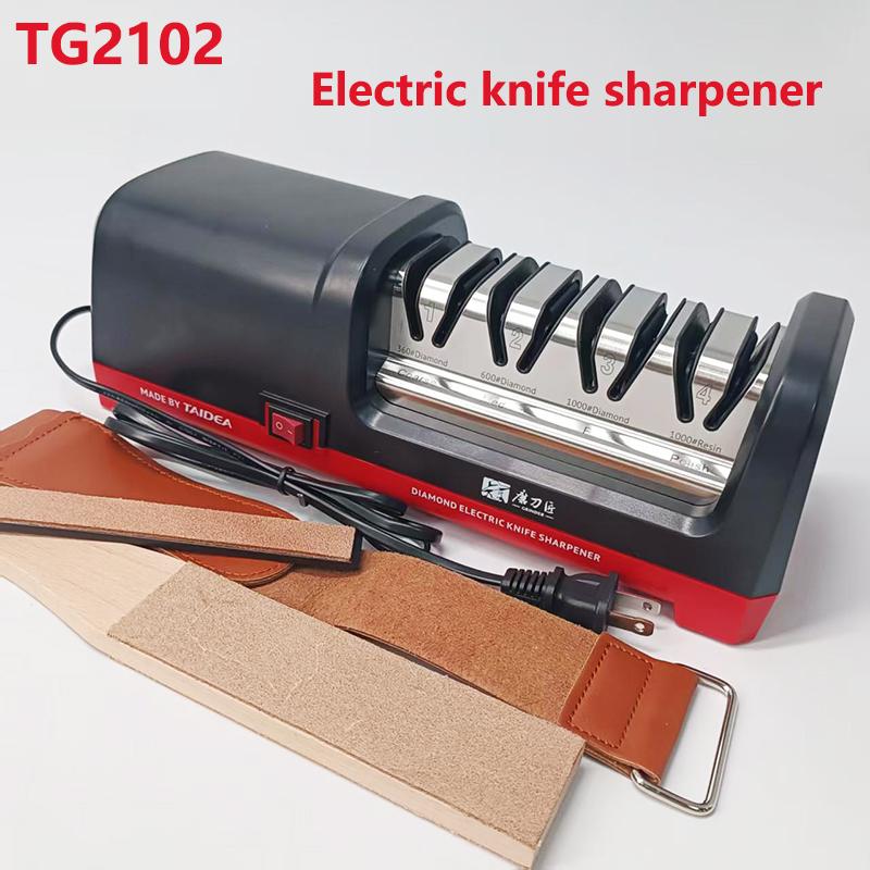 TAIDEA Electric Diamond Knife Sharpener New Upgrade Sharpening System Have Polishing Grit 360/600/1000# Professional Sharpeners