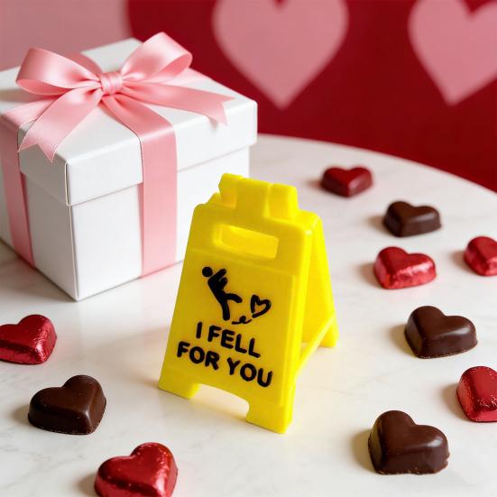 Romantic "I Fell for You" Mini Sign Funny Valentine's Day Gift for Boyfriend Girlfriend Husband Wife Cute Love Gift for Anniversary Christmas