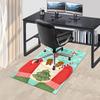 Christmas Sweetest Holiday Gingerbread Man Candy Cane Chair Mat Anti-Slip Carpet Anime Cartoon Design Office Home Decor Living Room Bedroom Game Room