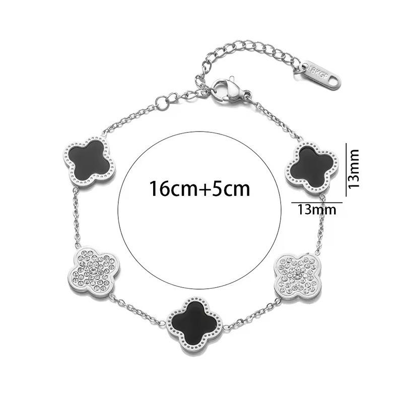 Four-Leaf Clover Diamond Bracelet - Elegant, Luxurious Women s Jewelry Accessory