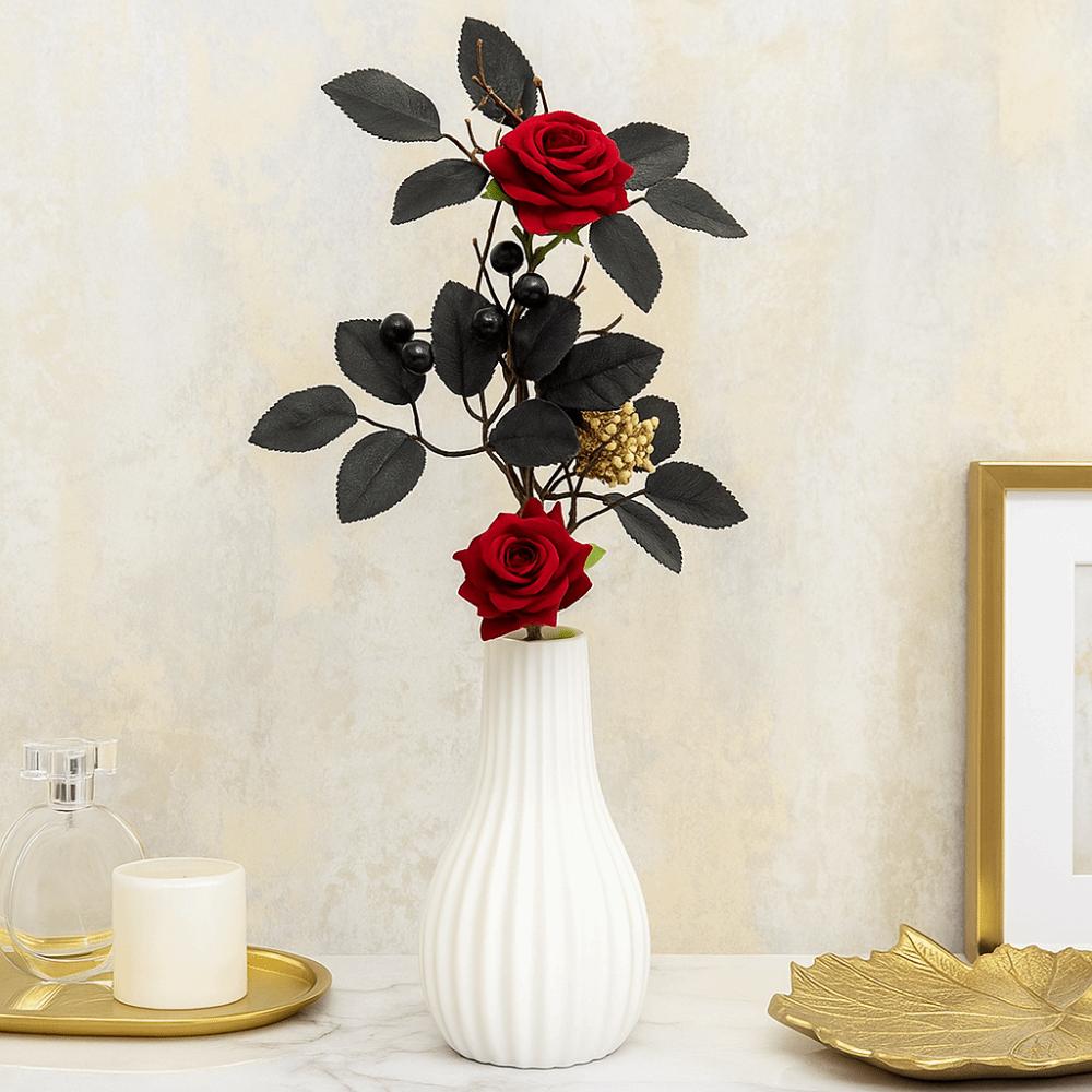 Vibrant Colors Halloween Simulated Flowers Decorative Maple Leaf Bouquet Dining Table