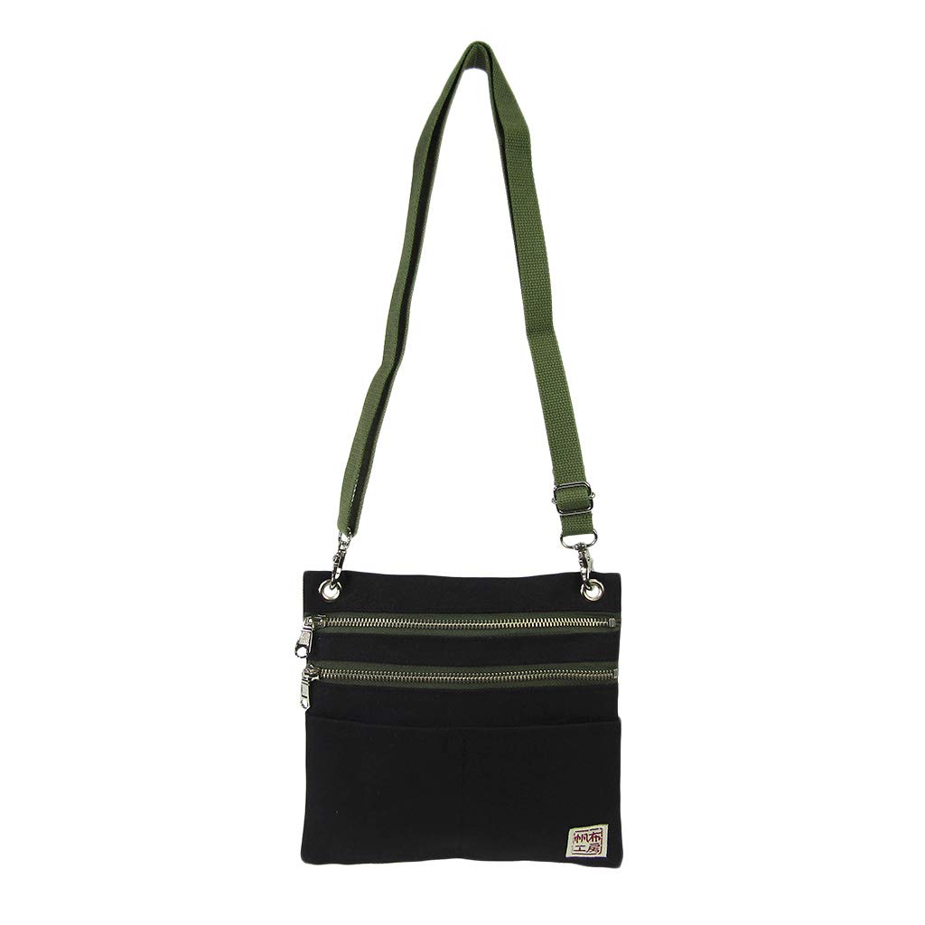 

Hanpu Kobo Сумка-саше Сумка-саше На плече Через плече Зроблено в Японії з Курасікі 3J36 [Чоловіча сумка, Сумка, Полотно] (Чорний) чорний