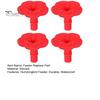 Hummingbird Feeder Flower Insert 4PCS Replacement Parts, Simulated Red Flowers Shape, Universal Silicone Parts Fit Waterproof Bird Accessories,