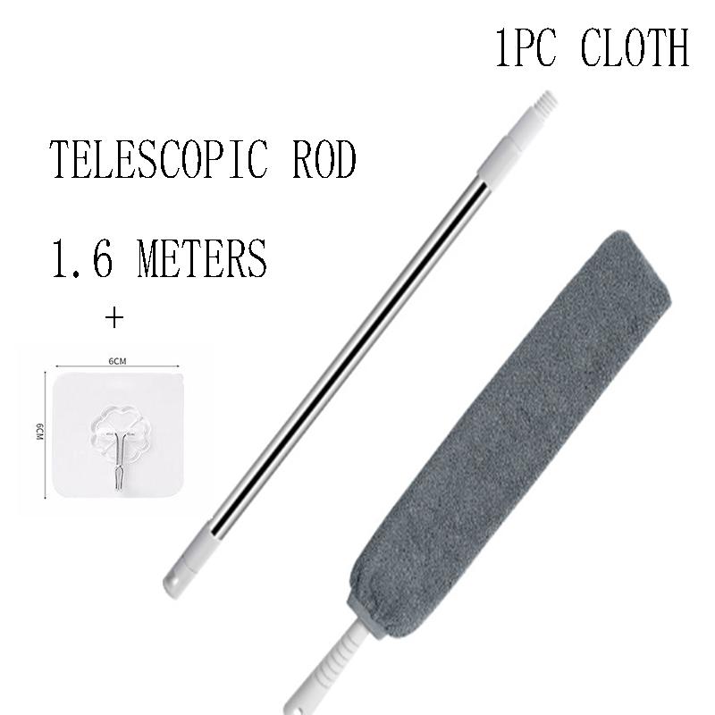 Neuer ausziehbarer Eckgriff von 110 cm - 158 cm Mikrofaser für Sofa Boden Mikrofaser Staubwischerbürste mit ausziehbarem flexiblem Griff