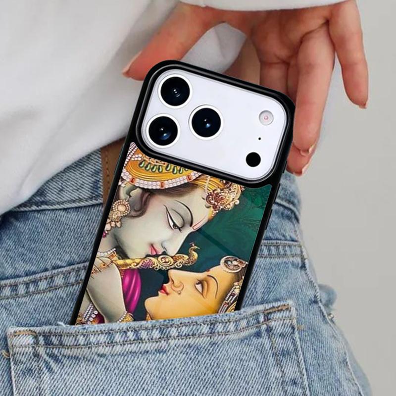 

Lord Krishna Radha Phone Case for iPhone 17ProMax 12 13 14 15 16e 17 Pro Max Plus Air Cover iPhone 15 Pro Max
