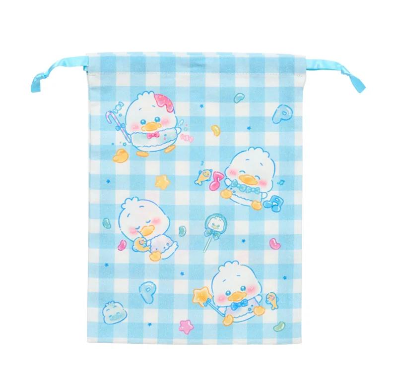 Sanrio Kerokerokeroppi & Ahiru No Pekkle DOLLY MIX PETIT Drawstring Bag