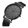 [BUREI] Men's Stylish Simple Popular Waterproof Analog Arm Watch Brand Business Thin Quartz Black Gray Men's Watch