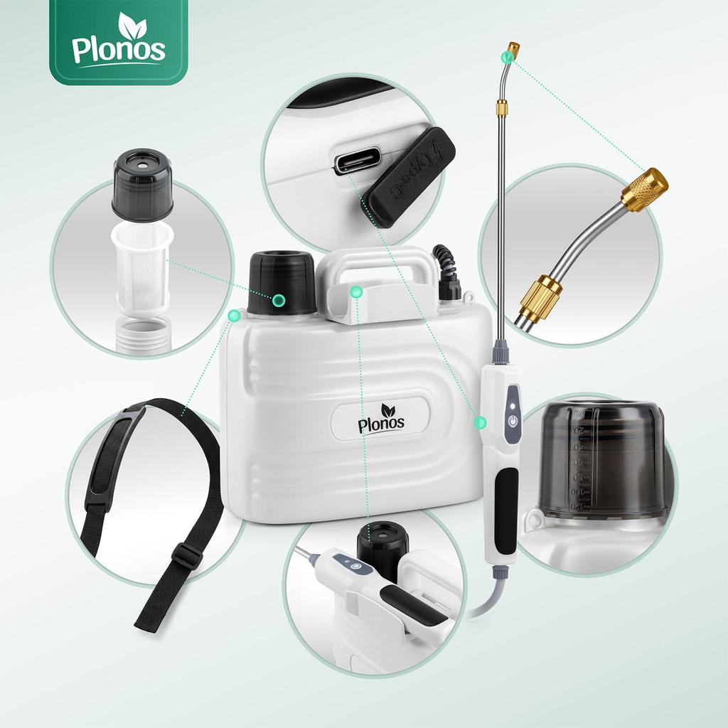 Battery-Powered Pressure Sprayer 5L With Adjustable Nozzle Plonos Pl-608