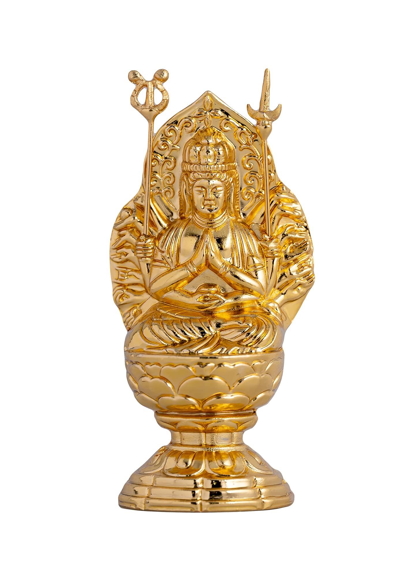 

Small Thousand-Armed Kannon Bodhisattva Statue [7cm (Gold Plated24K Gold)] Sculptor: Keishu Watanabe Original Model (Year of the Rat) Zodiac Guardian