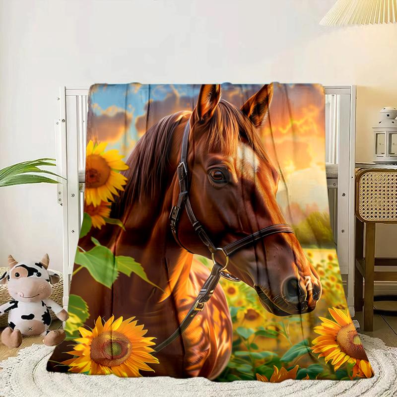 Blue Horse Dreams Blanket Flannel Blanket Throw Blanket Sofa Cover Blanket Soft Premium Blanket Picnic Blanket Tv Blanket Gifts