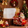 Opakovaně použitelný květináč Santa Claus Silikonová forma pro odlévání pryskyřice, cementu, betonu a sváteční řemeslné projekty
