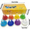 Colorful 8-note handbell set with touch controls, harmony, and mallets. Perfect as a gift for New Year's or Christmas. Perfect for beginners, beginner