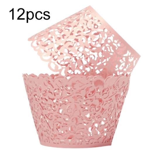 12X Svatební Narozeniny Miminko Filigránové Dekor z vinné révy Obaly Pouzdra na košíčky