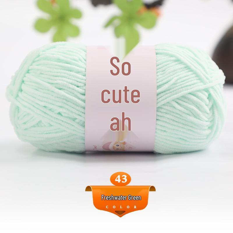 Medium Thick Chenille Yarn for Handmade Crochet Bags & Dolls