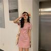 New Summer and Korean Version Medium and Long Dresses, Female Students, Solid Color Women's Dresses, Skirts, Clothes, Distribution