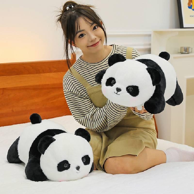 Entzückendes Panda Plüschtier Decke und Kissen Weich Bequem Geschenk für Freunde
