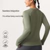 Autumn Winter Breathable Long Sleeve Yoga & Running T-shirt - High Stretch, Bare Feel, Round Neck
