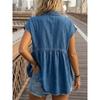 Women S Summer Comfortable Casual Commute Imitation Denim T Shirt