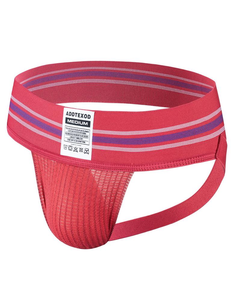Men's Breathable Backless Thong with Wide Waistband and Large Pouch – European & American Sports Style