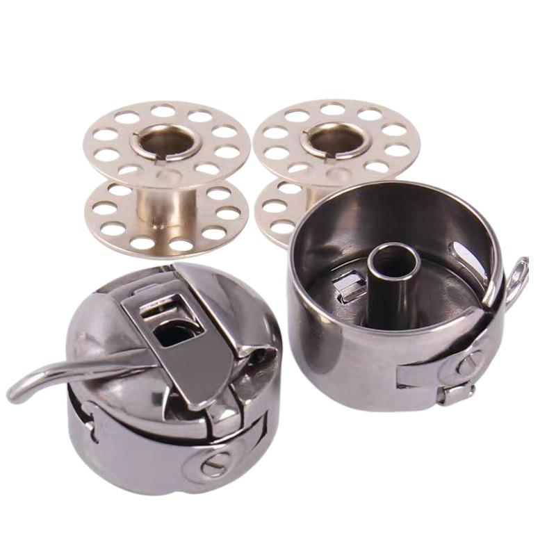 Set da 3 pezzi Casetta porta-spoline per macchina da cucire domestica Spoline in metallo Accessori per cucito Strumenti per Brother Janome Singer