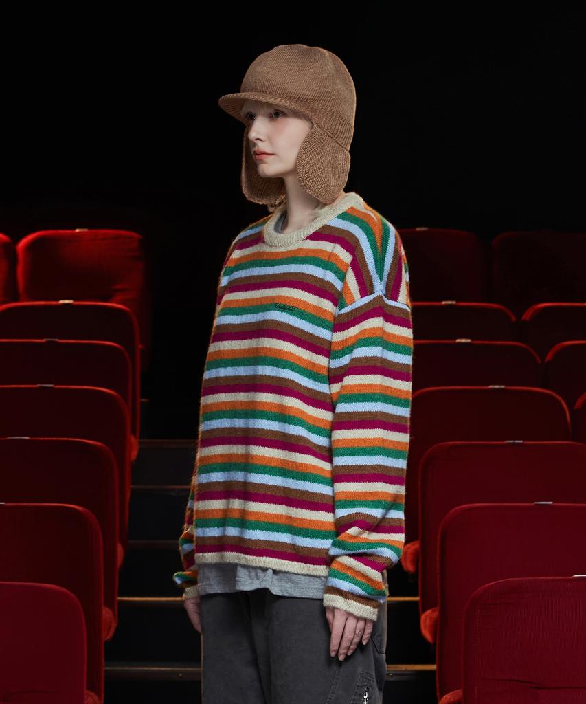 UNALLOYED Striped Mohair Knit / Beige