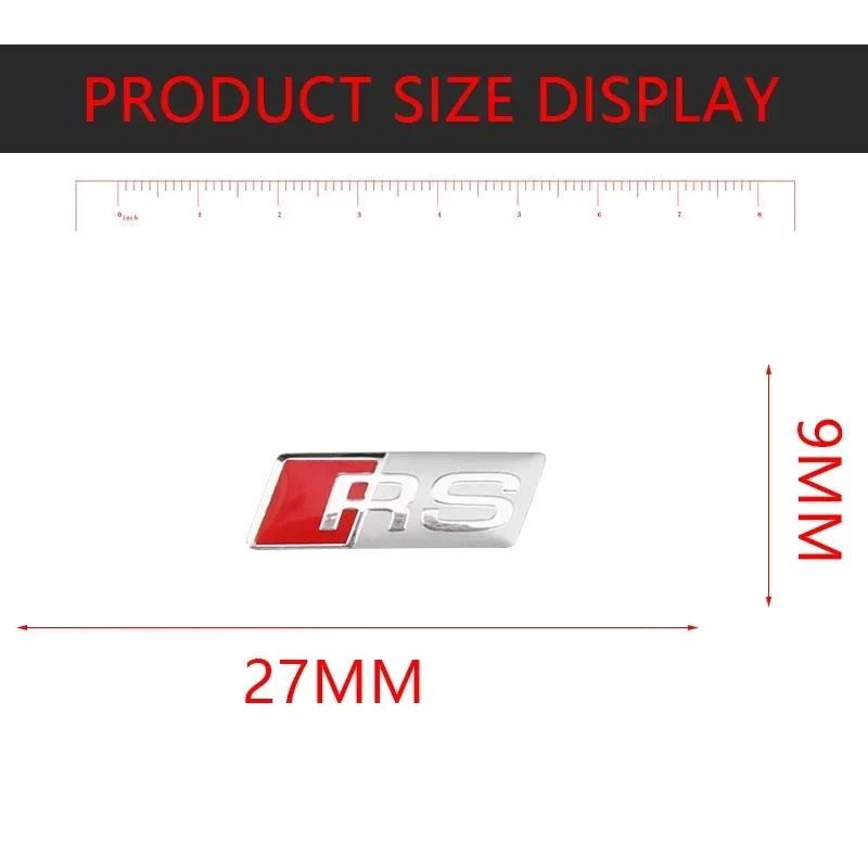 For  qwe12 3D Aluminum SLINE RS Badge Car Steering Wheel Sticker Auto Emblem Accessories TT RS3 RS4 RS5 RS6 RS7 RS8 Quattro SLINE