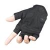(Cybertron) MTB Biking Cycling Sports Use Half-Finger Gloves with Gel Padding, Fingerless, Abrasion-Resistant, Breathable, Spring/Summer (Black, L)