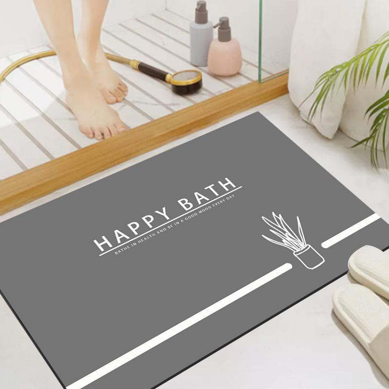 Diatom Mud Bathroom Mat: Soft, Absorbent, Non-Slip, Quick-Drying Custom Foot Mat