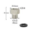 Metal Female 3/4 To 1/2 Male Thread Connector Reducing Coupler Joint Faucet Fittings Repair Quick Connector