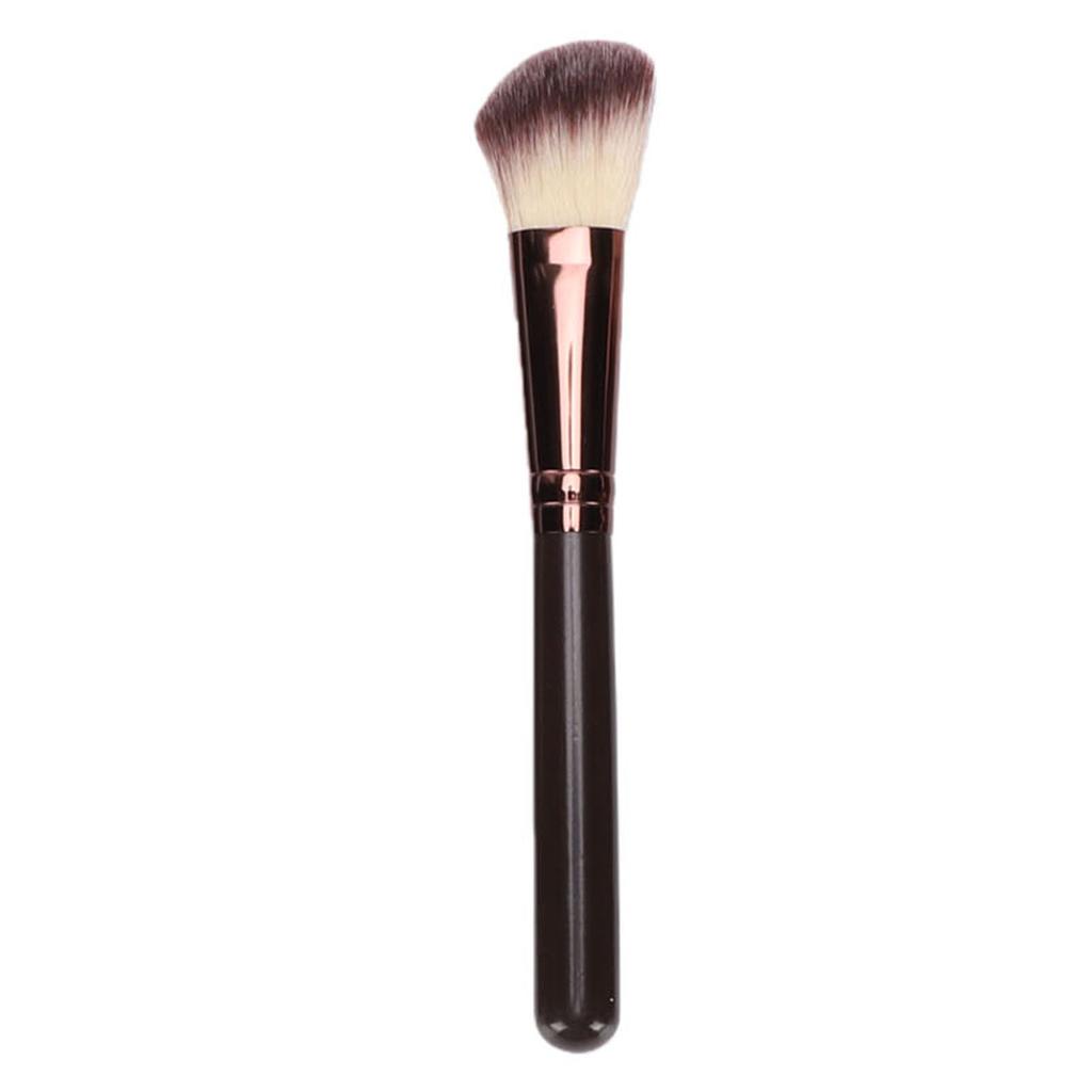 Makeup Brushes Soft Multifunctional Ergonomic Wooden Handle Cosmetic Brush Set for Women 10pcs Brown