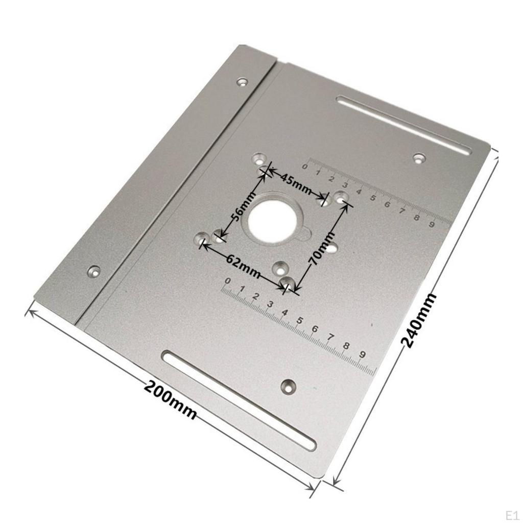 Router Table Insert Plate 5 Mm Thick Aluminum Anodized Finish