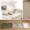 Pet Sofa Cushion with Bolster for Dogs Cats - All Cozy Pet Bed, Embroidery Plaid Design