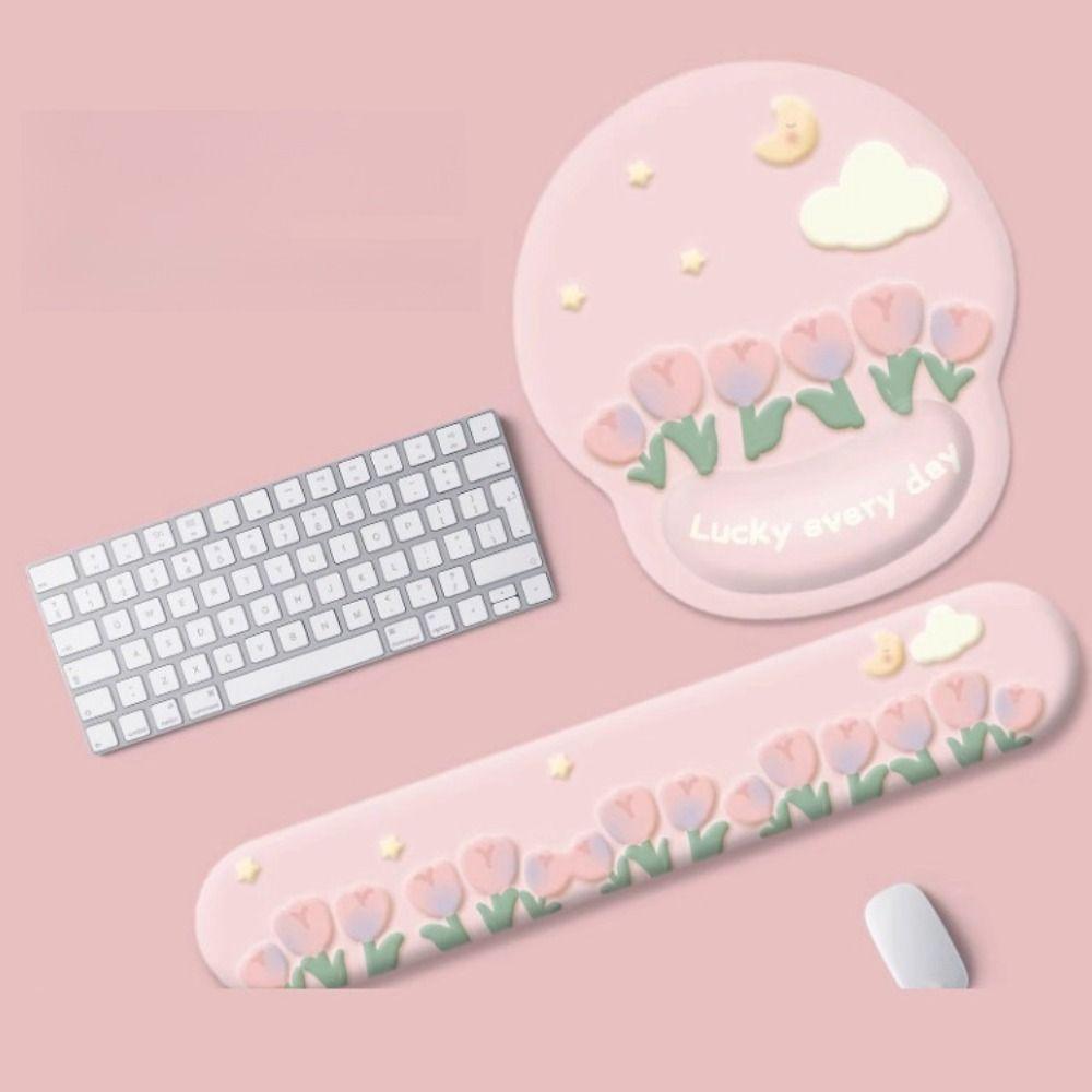 Hand Support Tulip Mouse Pad Non-Slip Mouse Wrist Rest Wrist Rest Mouse Pad  Home Decor