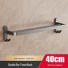 Gun Gray No-Drill Bathroom Towel Rack & Toilet Storage Set