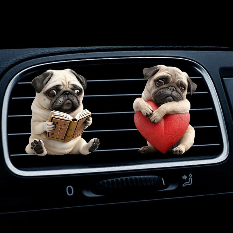 Niedliche Cartoon 2D Kätzchen Lüftungsklammer Auto Lufterfrischer Auto Klimaanlage Luftauslass Aroma Diffusor Auto Innendekoration