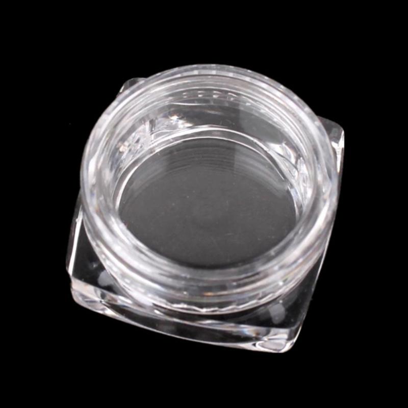 1/10pcs 3g Clear Plastic Jar Cosmetic Cream Box Small Empty Sample Containers Pots Nail Art Storage Transparent Boxes