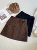 European Suede A-Line Women's Slimming Short Skirt - Autumn Versatile Style