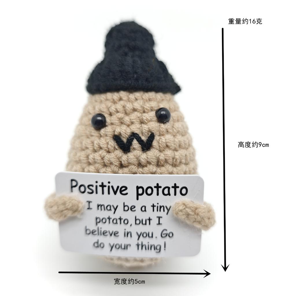 Păpușă Rechin Croșetată Amuzantă cu Energie Pozitivă Cu Card Suport Emoțional Croșetat Drăguț Tricotat Lână Albină Decor Cameră Cadouri de Crăciun