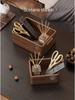 Chinese Style Solid Wood Desktop Organizer: Living Room Storage for Snacks, Keys, Remotes, and Cosmetics