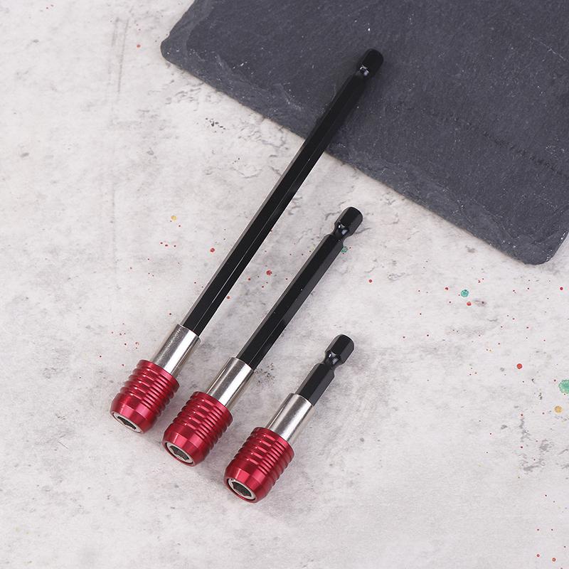 1/3Pcs Hexagonal Handle Red Extended Quick Release Self-Locking Extension Rod Extension Rod 300Mm Screwdriver Extension Rod Tool