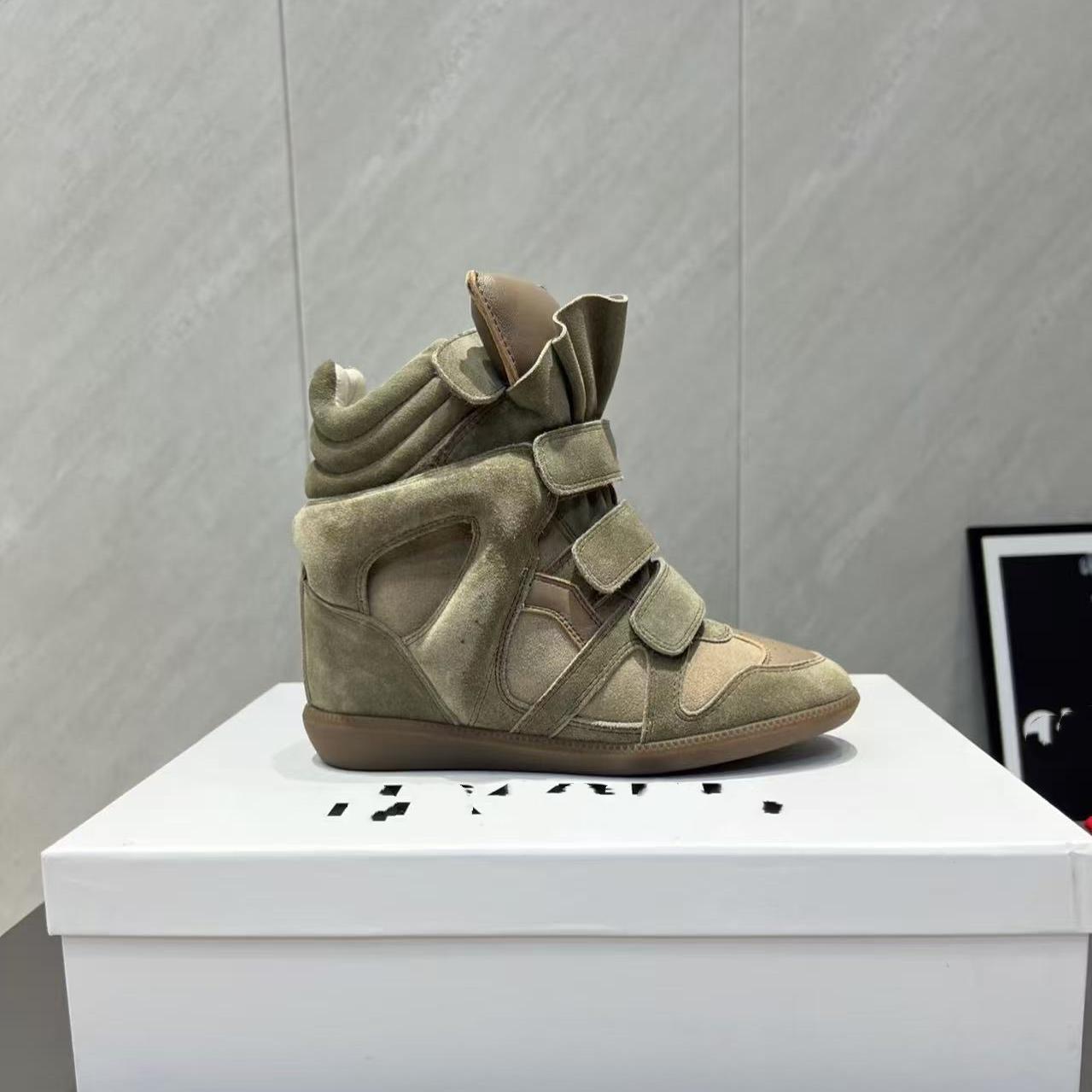 

Вуличне модне спортивне та повсякденне жіноче взуття для вуличних зірок з висотою устілки, що збільшує зріст на 5,5 см 42 зелений