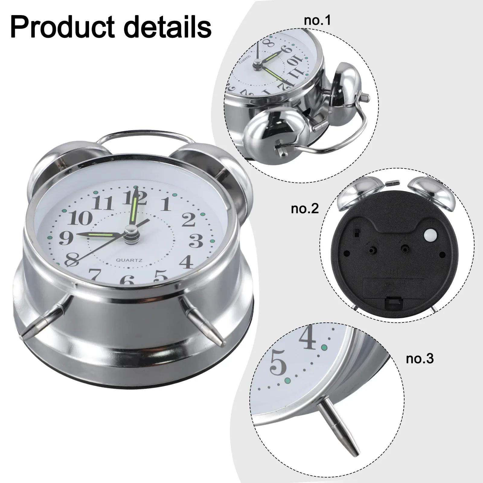 

Для украшения гостиной: часы-будильник Ring Clock, 100% оригинальные, классические, высококачественные, металлические, 4 дюйма, гальваническое покрытие, новые, серебристые. China Mainland