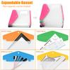 Plastic Envelope with Adhesive Snaps & 11 Holes File Folder Expansion Bag for 2/3/4 Ring File Bag 14Random Colors For School