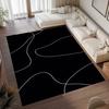 Black Abstract Line Art Rug Modern Washable Carpet Colorful Geometric and Musical Design Living Rooms Bedrooms Gardens Carpets