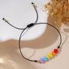2Pcs Adjustable Rainbow Heart Bracelet Candy Color Friendship Braided Bracelet  Gifts
